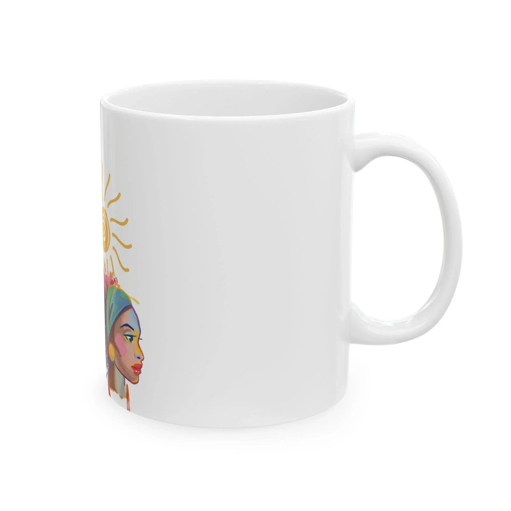 Three Queens Women's Black Graphic coffee cup
