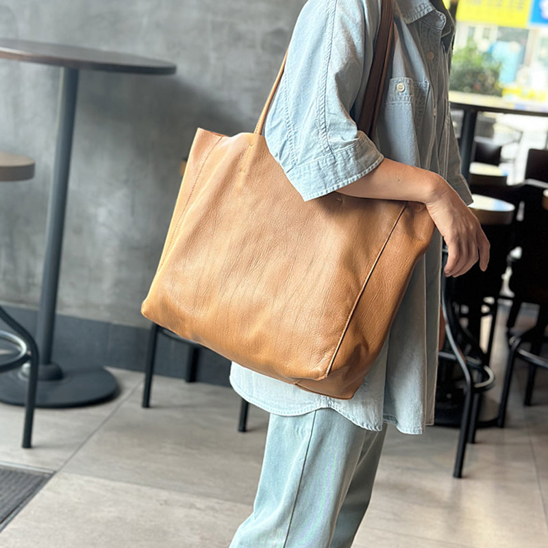 Women’s Full-Grain Leather Work Tote