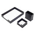 MOOG Leather Desk Set-3 Accessories-Single Document Tray - Turquoise - 3 PCS