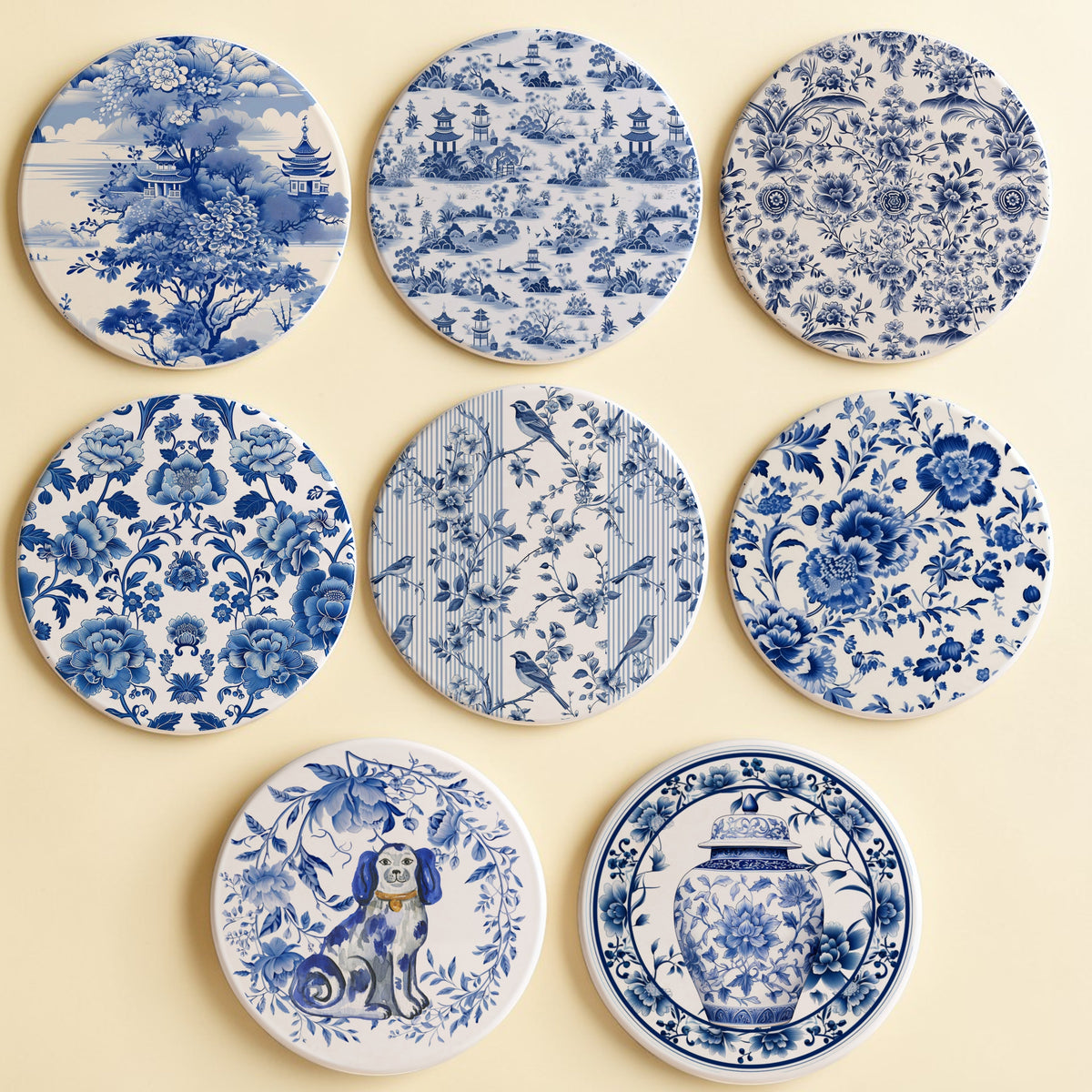 Blue & White Chinoiserie Coasters