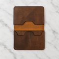 Crimson Ember Leather Passport Holder