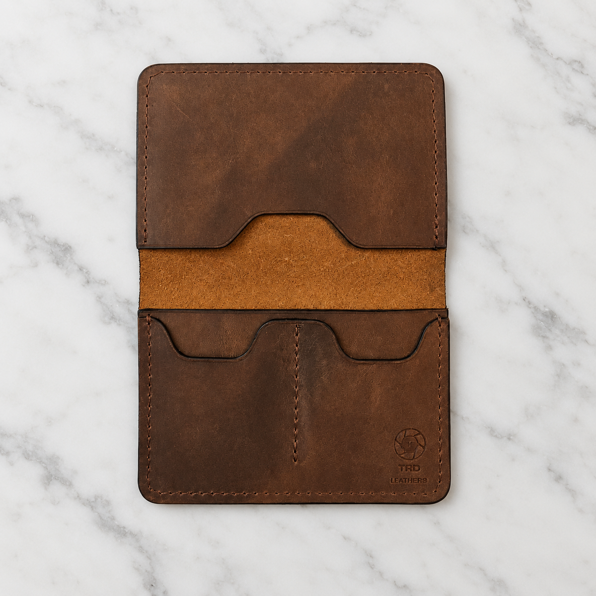 Crimson Ember Leather Passport Holder