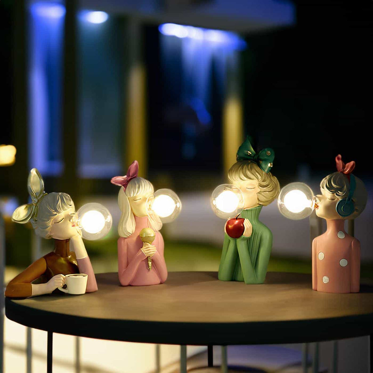Bubble Gum Girl Table Lamp