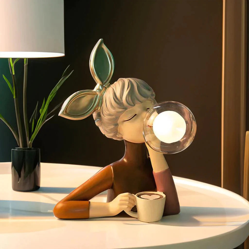 Bubble Gum Girl Table Lamp
