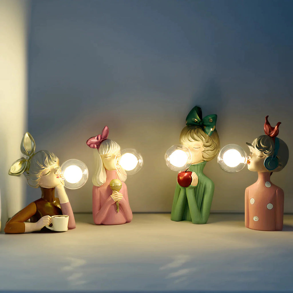 Bubble Gum Girl Table Lamp