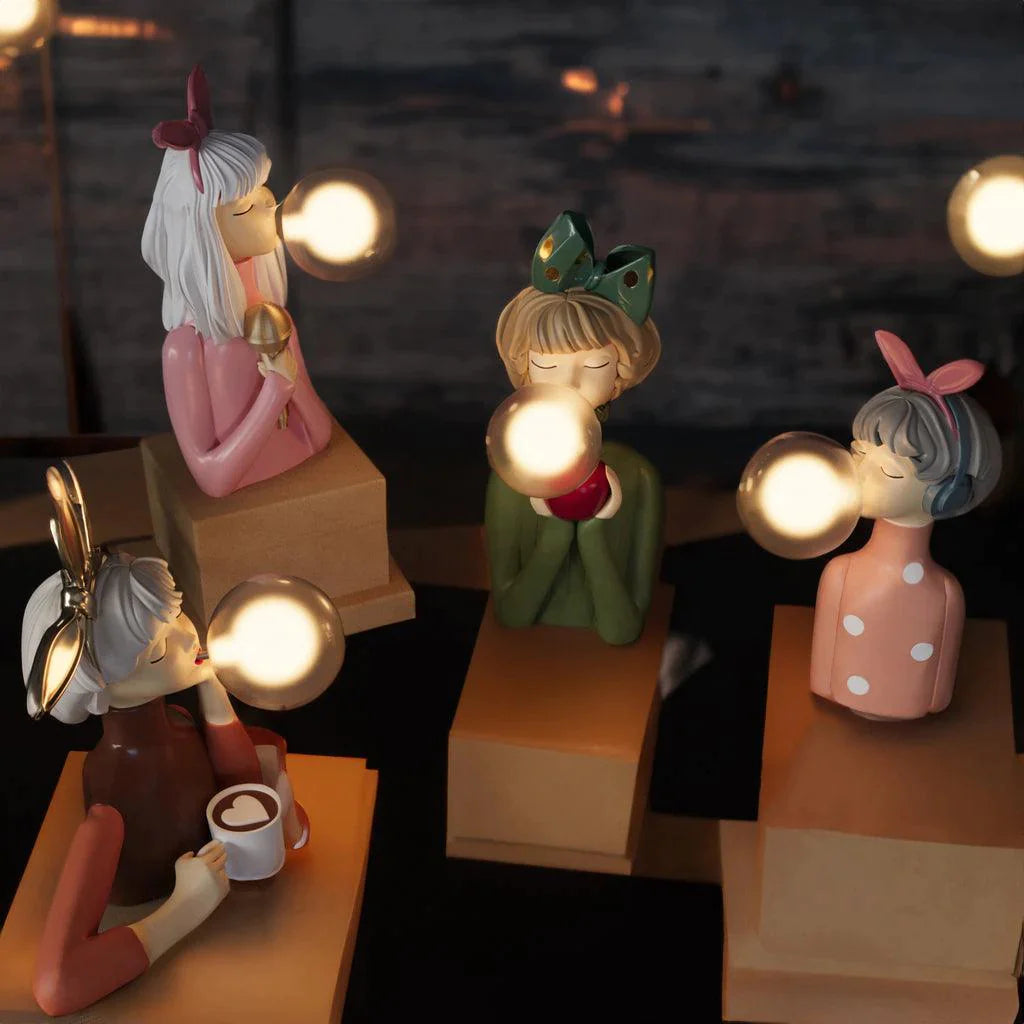 Bubble Gum Girl Table Lamp