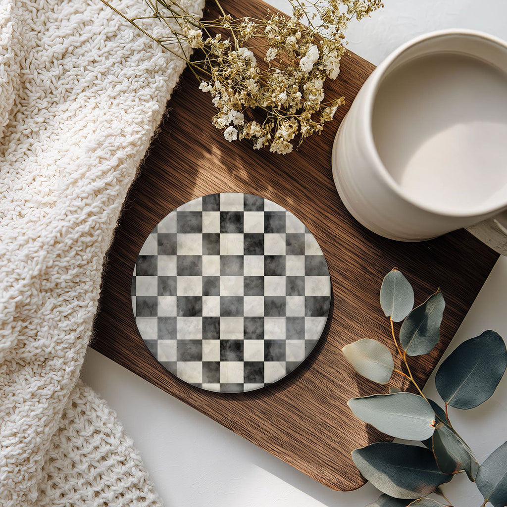 Courtly Check Coasters
