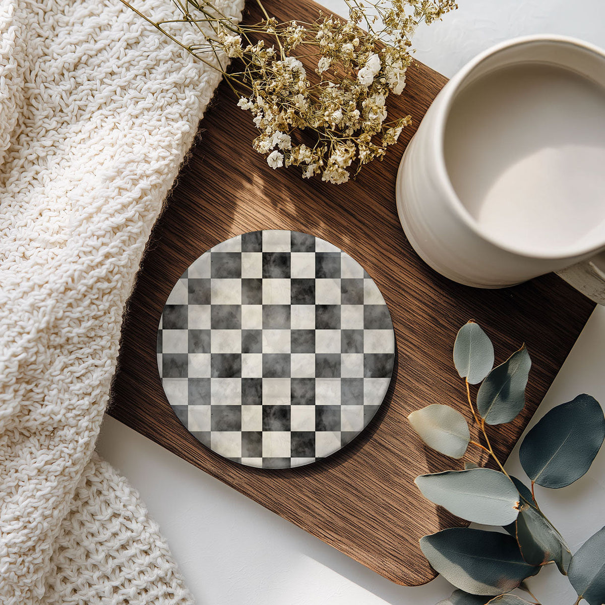 Courtly Check Coasters