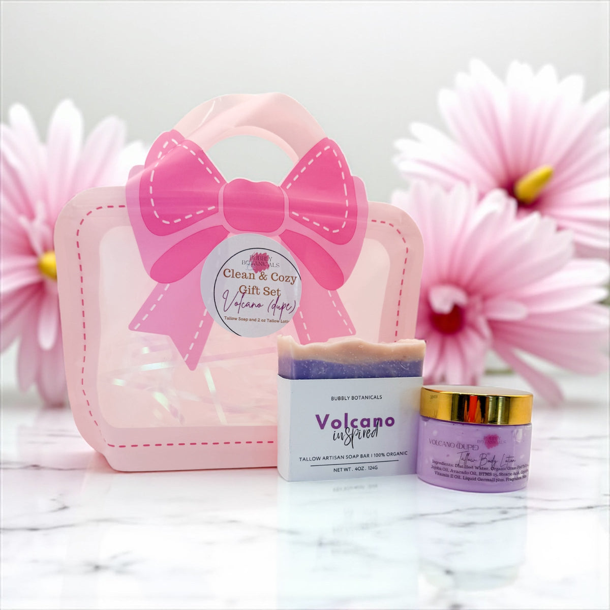 Clean and Cozy Tallow Gift Set – Natural Tallow Soap and Lotion Gift Set
