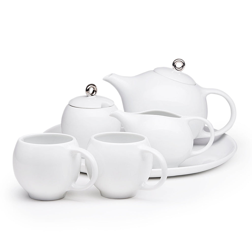 Eva platter - Modern Ceramic Serving Platter - White