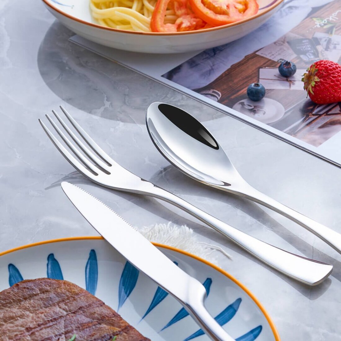 Jet Black Cutlery Set