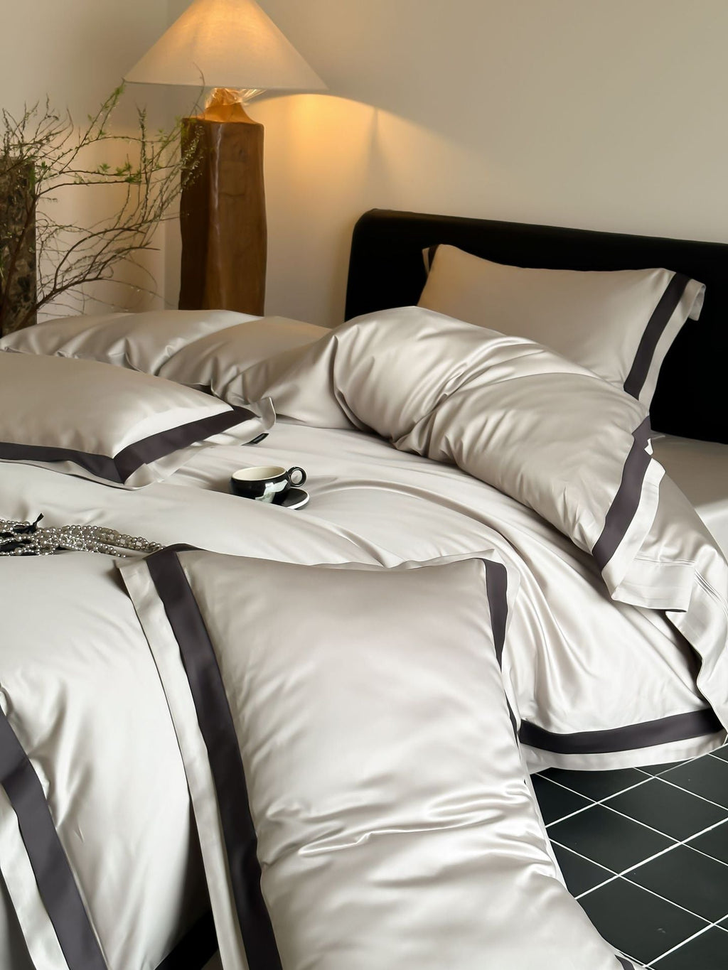 Luxury 100S Tencel-Cotton Blend Solid Color Bedding Set