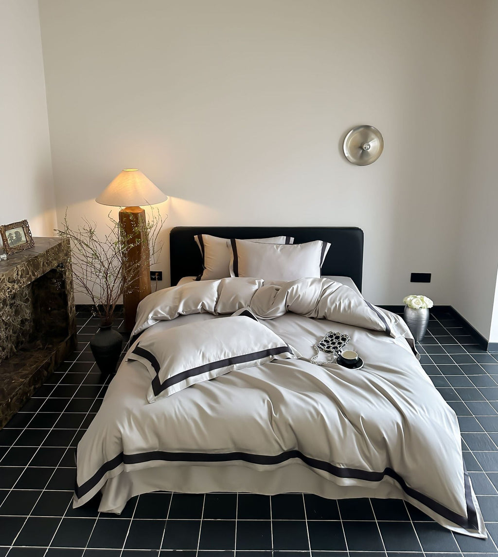 Luxury 100S Tencel-Cotton Blend Solid Color Bedding Set