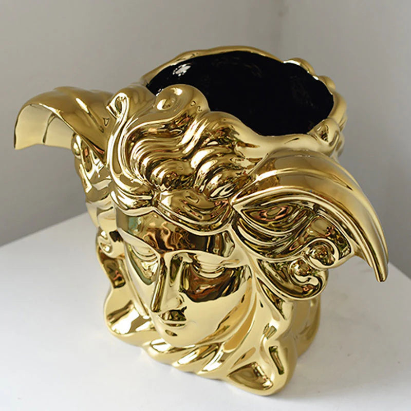 Medusa Luxe Electroplated Ceramic Vase