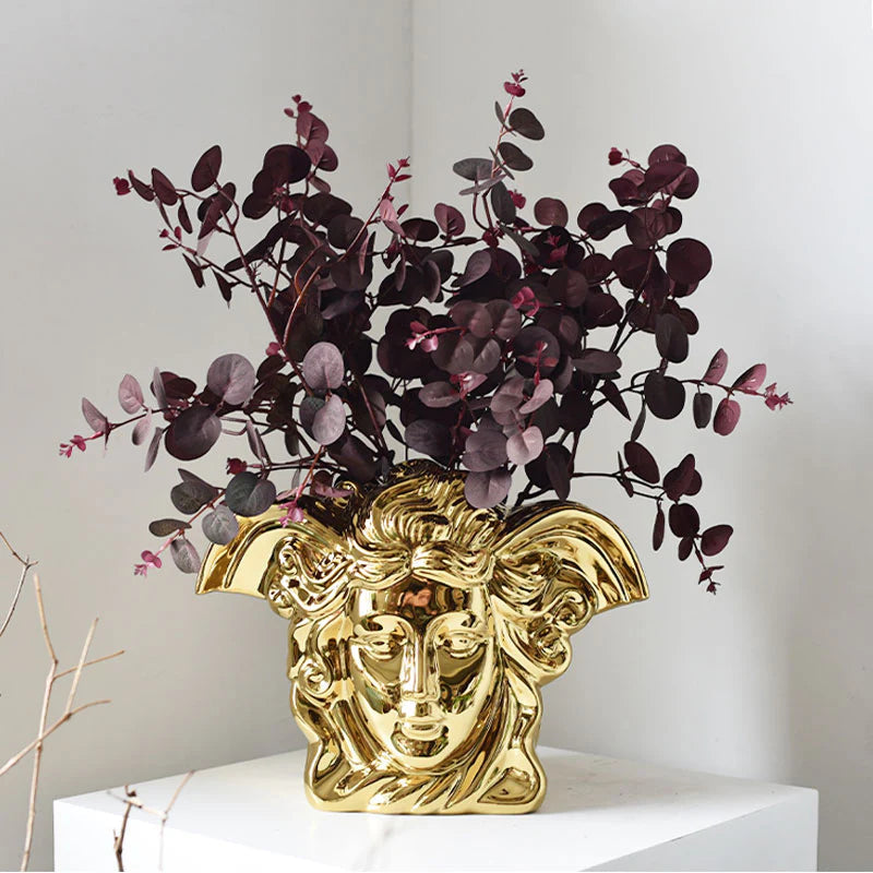Medusa Luxe Electroplated Ceramic Vase