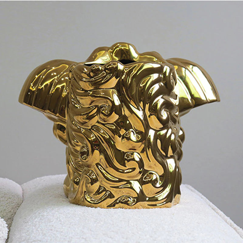 Medusa Luxe Electroplated Ceramic Vase