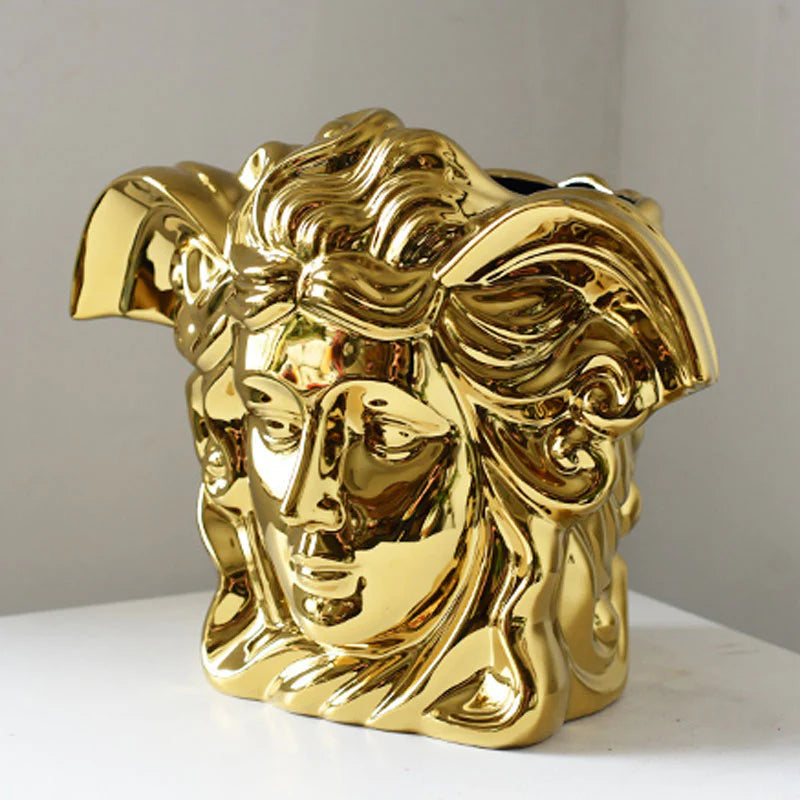 Medusa Luxe Electroplated Ceramic Vase