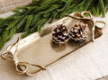 Gold Tray with Ribbon Handles