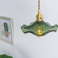 Retro Flower Glass Pendant Light