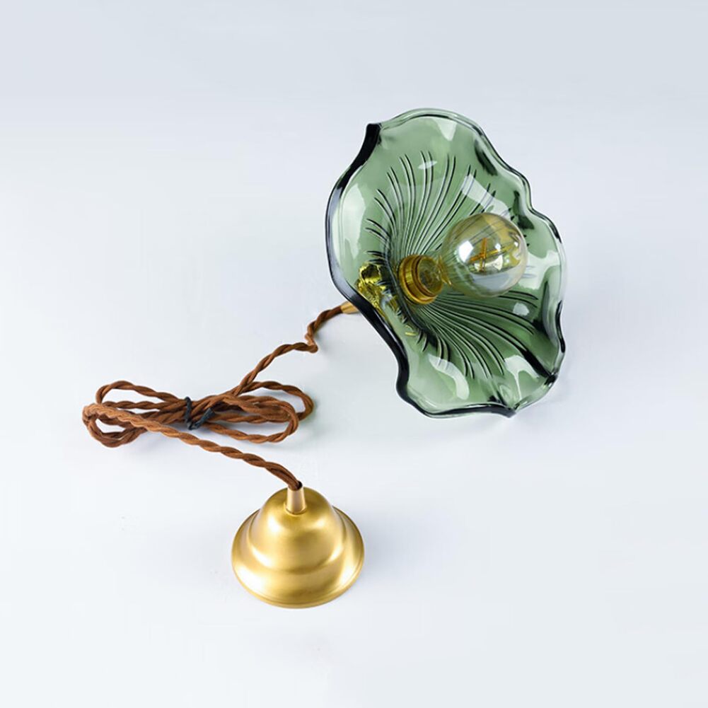 Retro Flower Glass Pendant Light