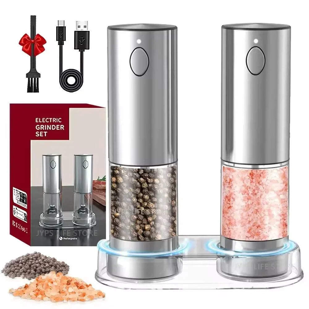 Rechargeable Electric Pepper Grinder – Adjustable Spice Mill