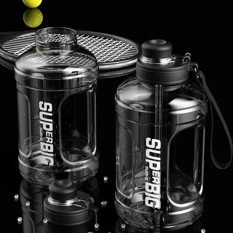 Large-Capacity Water Bottle with Straw
