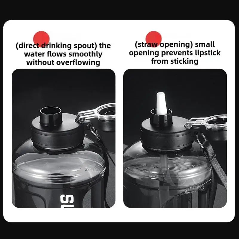 Large-Capacity Water Bottle with Straw