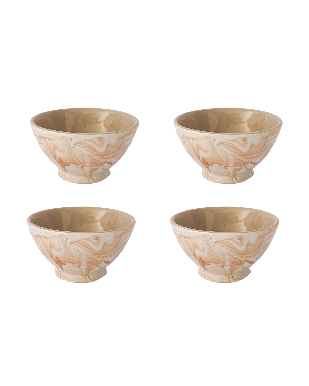 Marbled Terra Ramen Bowl - Set of 4