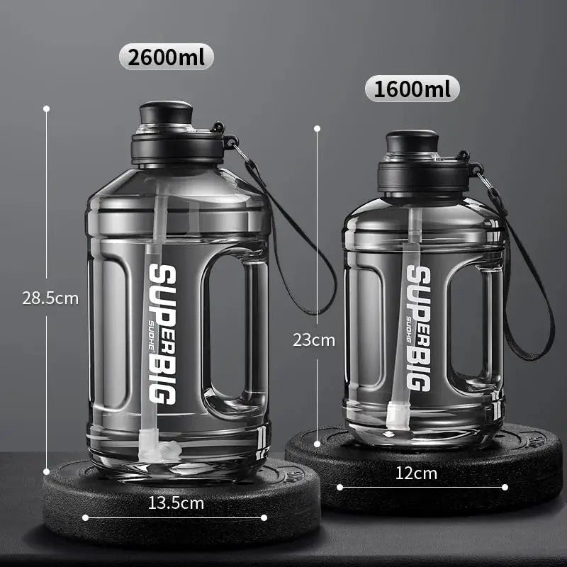 Large-Capacity Water Bottle with Straw