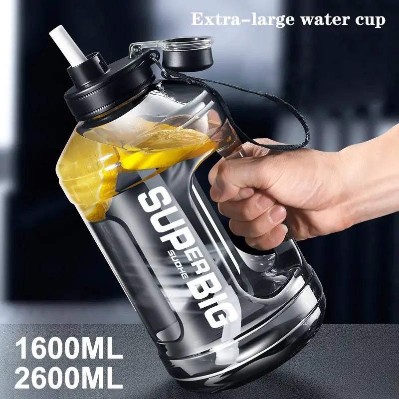 Large-Capacity Water Bottle with Straw
