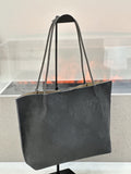 Matte Leather Commuter Tote with Inner Bag