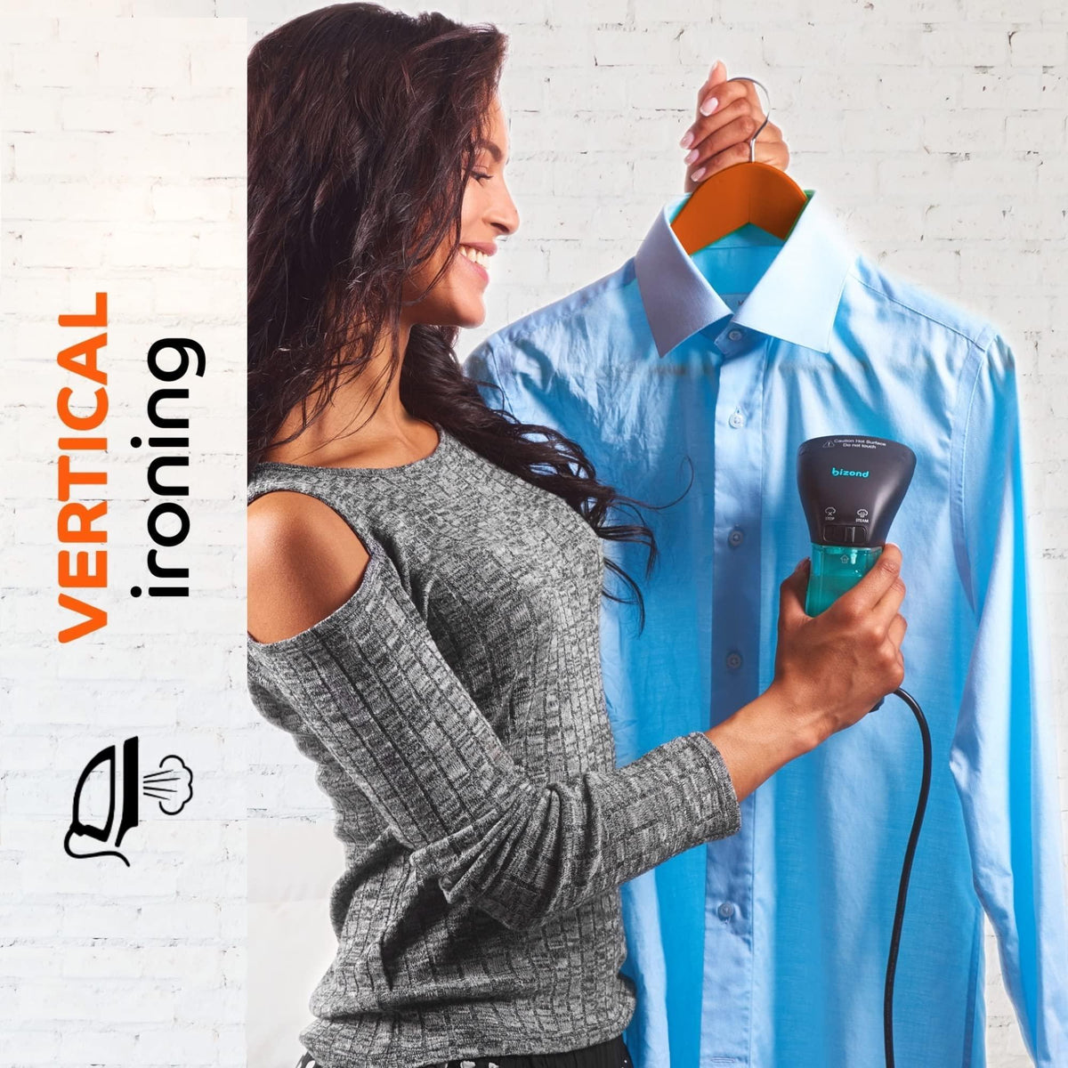 Compact Handheld Garment Steamer — Black
