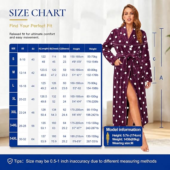 Women's Plush Fleece Shawl-Collar Robe