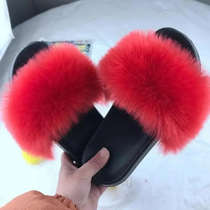 Women’s Soft Fluffy Slide Slippers