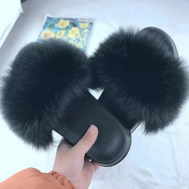 Women’s Soft Fluffy Slide Slippers