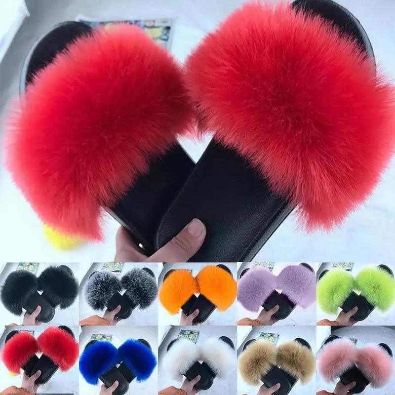 Women’s Soft Fluffy Slide Slippers