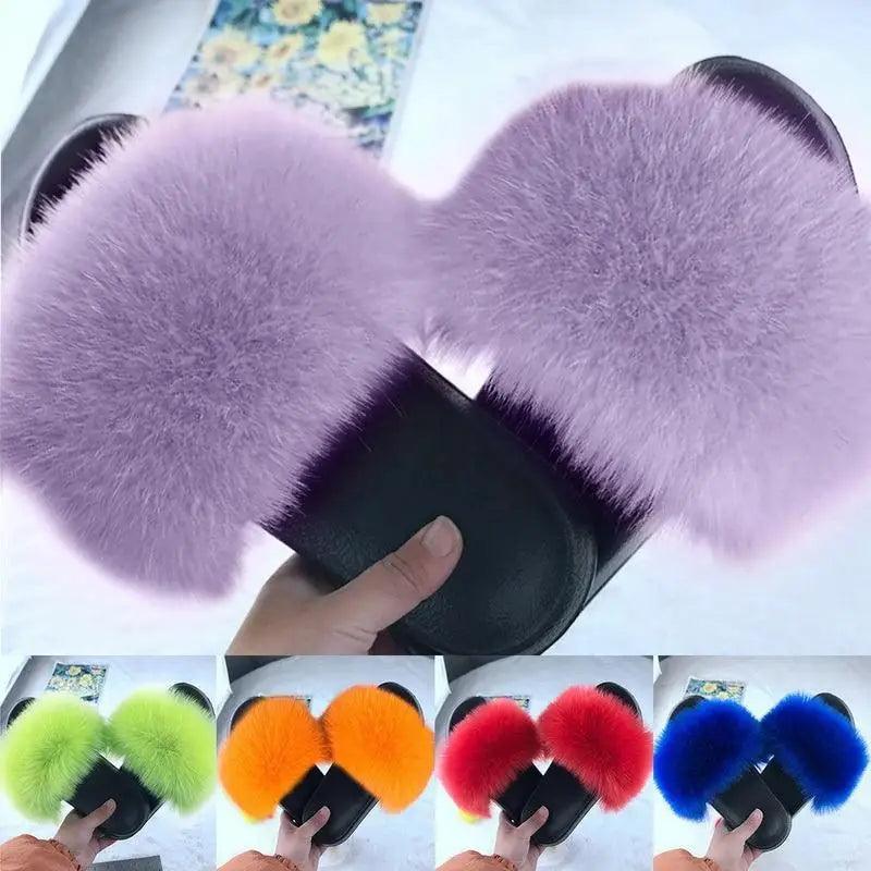 Women’s Soft Fluffy Slide Slippers