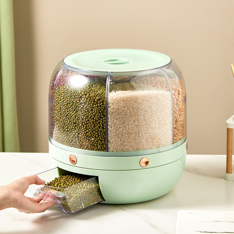 360° Rotating Grain Storage Container