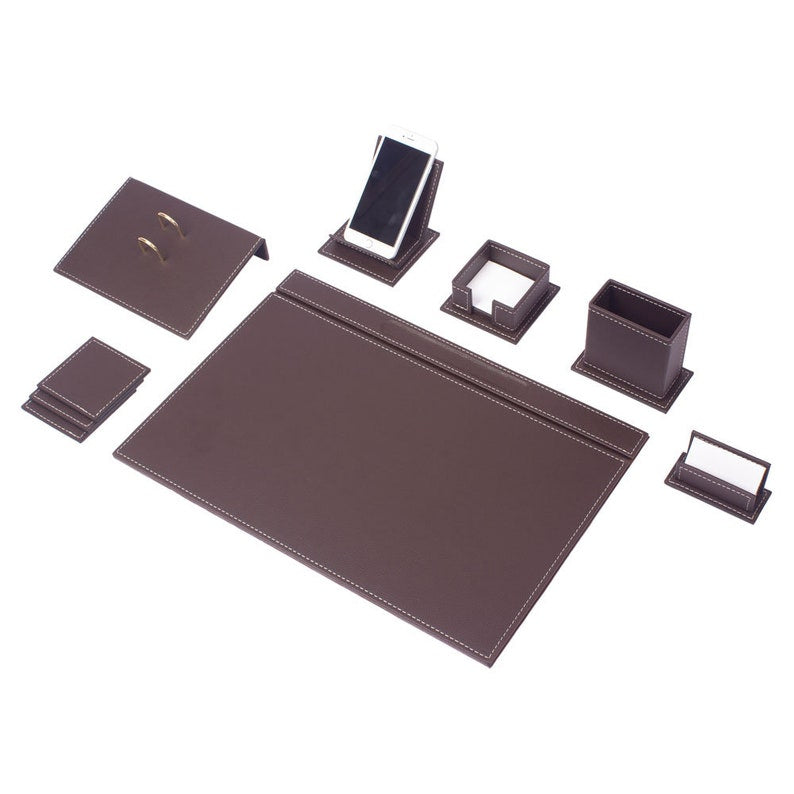 MOOG Luxury Desk Set-9 Accessories- White - 9 PCS