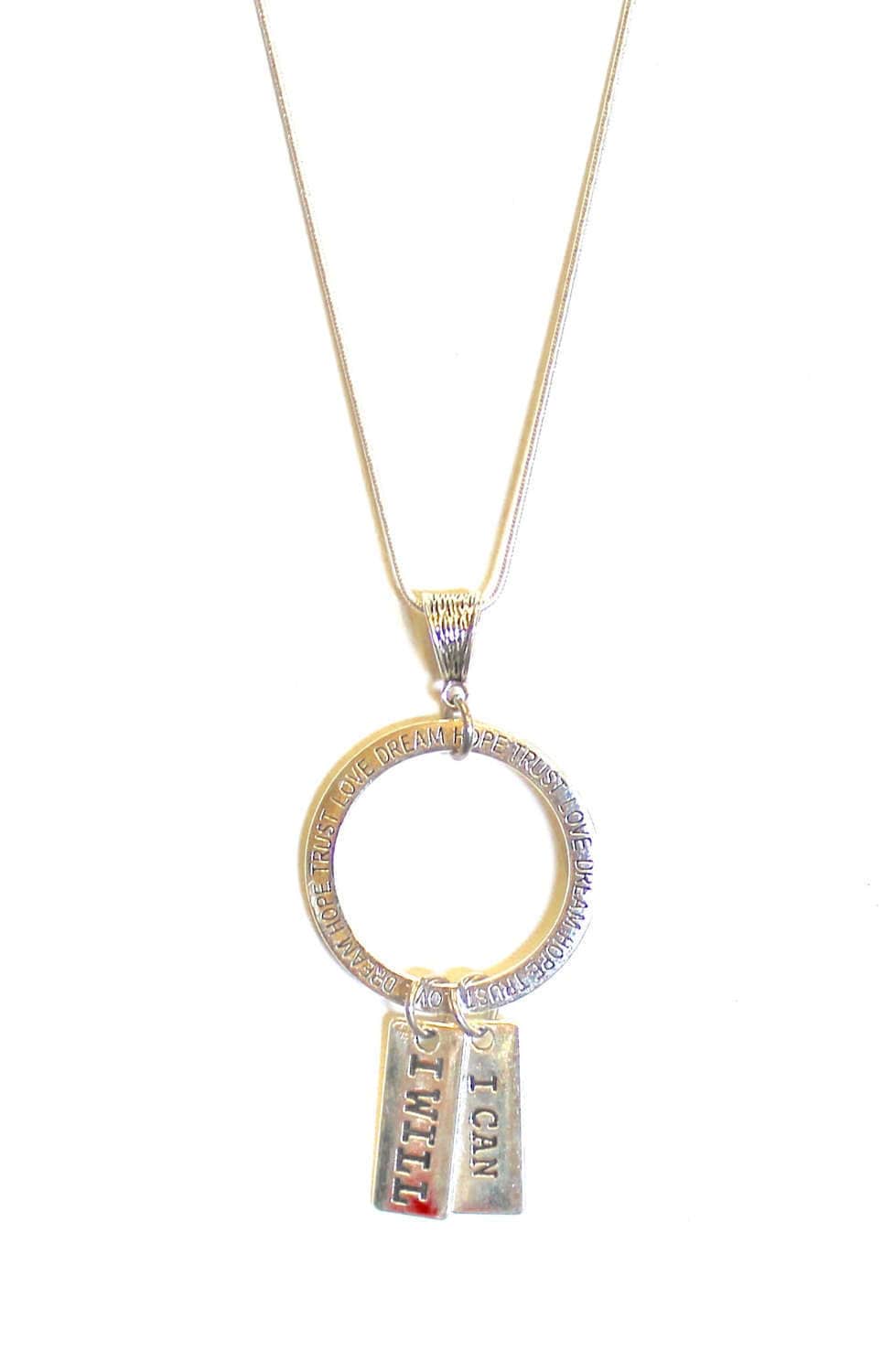 Trust Love Dream Hope, I Can I Will, Motivational Necklace, Inspirational Jewelry, Daughter Gift For Her, Graduation Gift, Encouraging Gifts