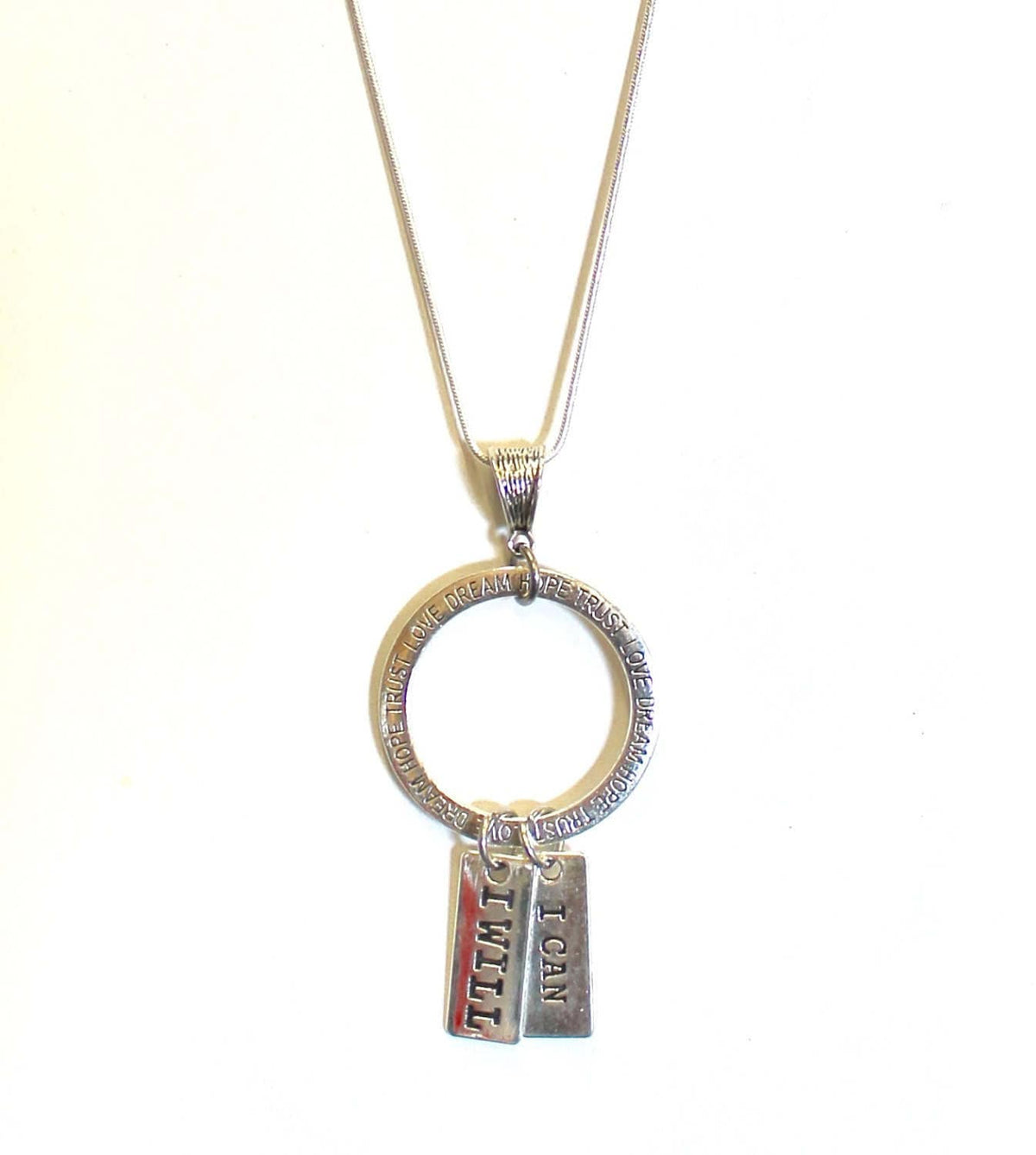 Trust Love Dream Hope, I Can I Will, Motivational Necklace, Inspirational Jewelry, Daughter Gift For Her, Graduation Gift, Encouraging Gifts