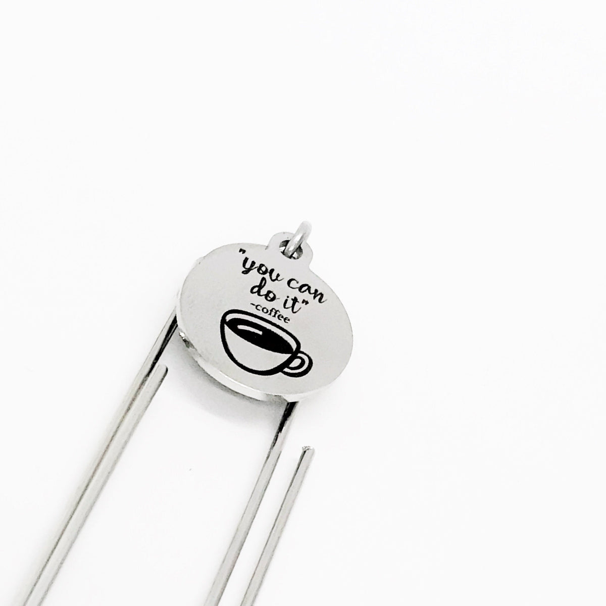 Bookmark Gift, You Can Do It Coffee Bookmark, Coffee Lover Gift, Planner Bookmark, Charm Bookmark, Paperclip Bookmark, Coffee Box Gift