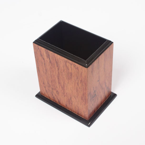 MOOG Prestige  Personalized Wooden Brown Desk Set - 8 PCS