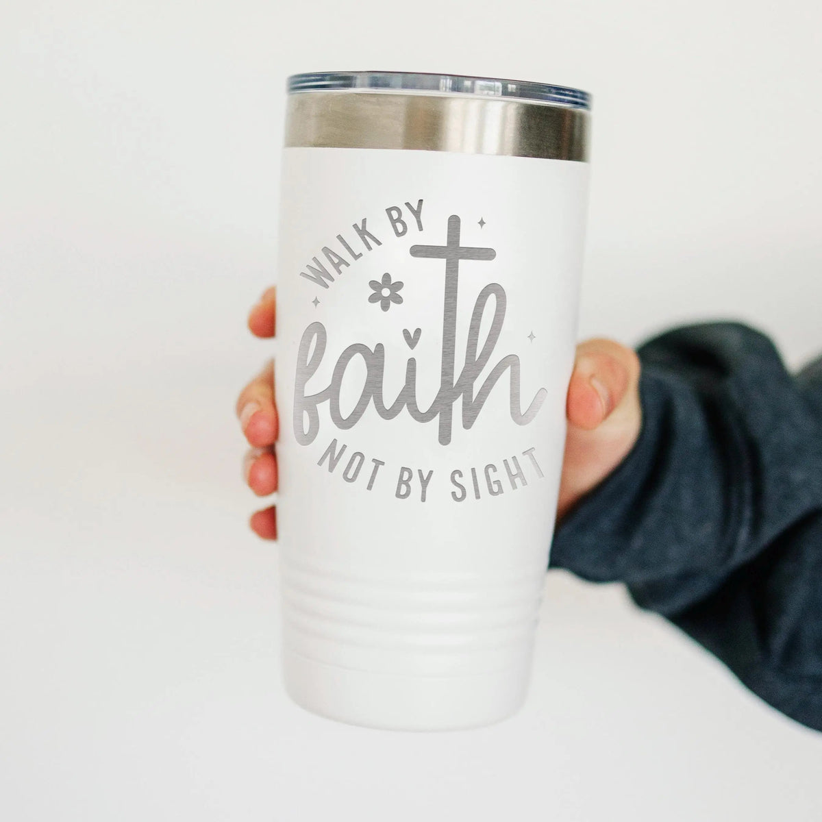 Walk by Faith Insulated Travel Tumbler, Pink