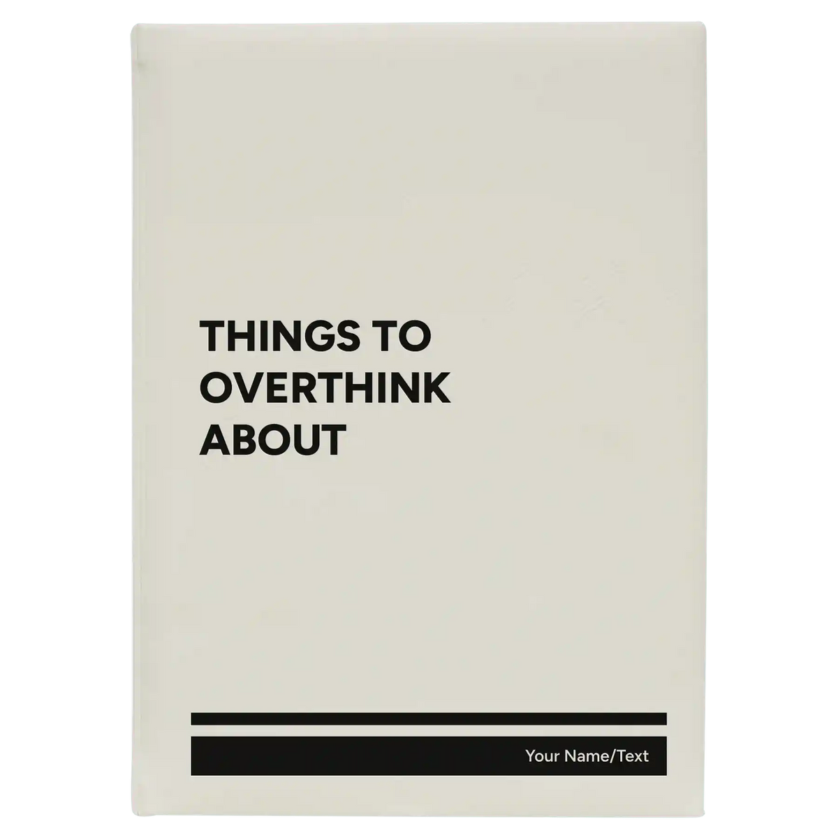 Personalized Things to Overthink About Leatherette Sketch Book (large) | White
