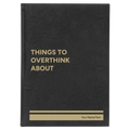 Personalized Things to Overthink About Leatherette Sketch Book (large) | Black/Gold