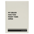 Personalized My Brain Has Too Many Tabs Open Leatherette Journal (large) | White