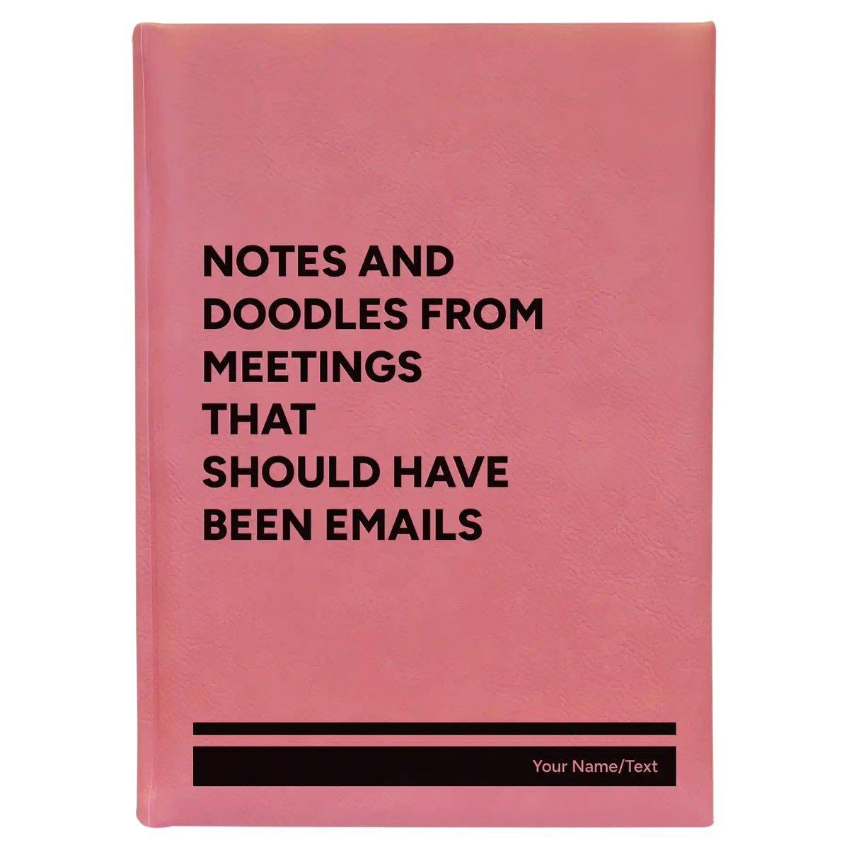Personalized Notes and Doodles From Meetings Leatherette Sketch Book (large) | Pink