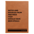 Personalized Notes and Doodles From Meetings Leatherette Sketch Book (large) | Rawhide