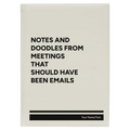 Personalized Notes and Doodles From Meetings Leatherette Sketch Book (large) | White